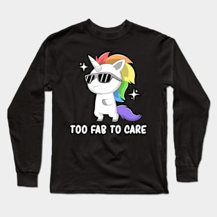 Gay Pride Flag Rainbow Cute Unicorn Lgbt Month Long Sleeve T-Shirt